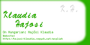klaudia hajosi business card
